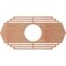 Ekena Millwork Chrysler Wood Fretwork Pierced Ceiling Medallion, Cherry, 18"W x 9"H x 4 3/4"ID x 1/4"T CMWP18X09X0250CSCH - alternate 5